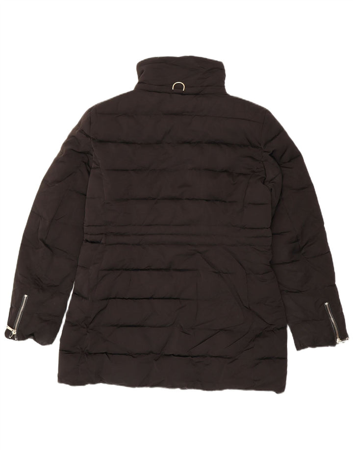 Zara Womens Padded Coat UK 16 Large Black