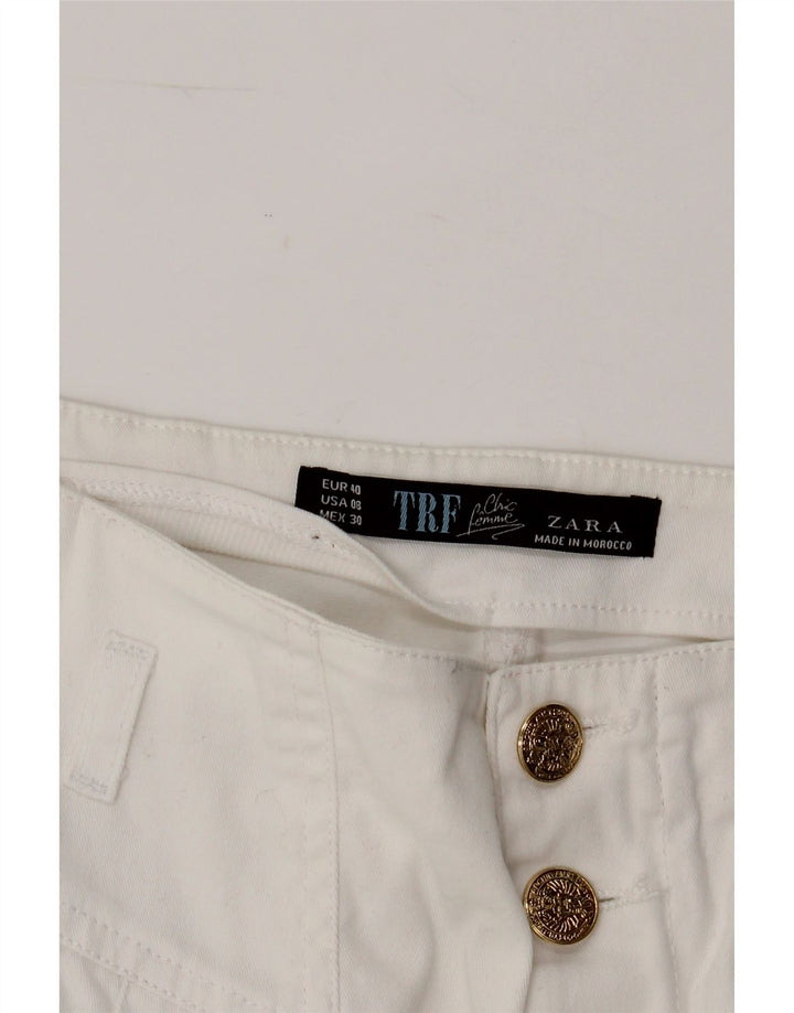 ZARA Womens Denim Skirt EU 40 Medium W28  White Vintage Zara and Second-Hand Zara from Messina Hembry 