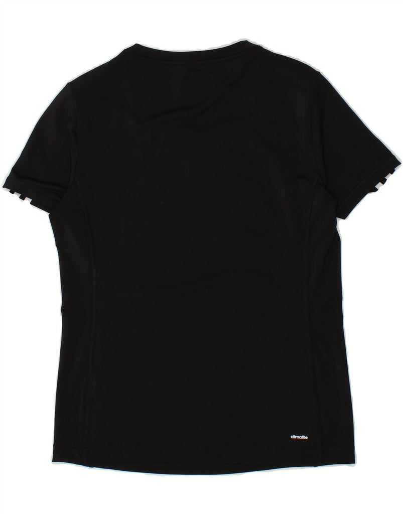 ADIDAS Womens Climalite T-Shirt Top UK 12/14 Medium Black Polyester Vintage Adidas and Second-Hand Adidas from Messina Hembry 