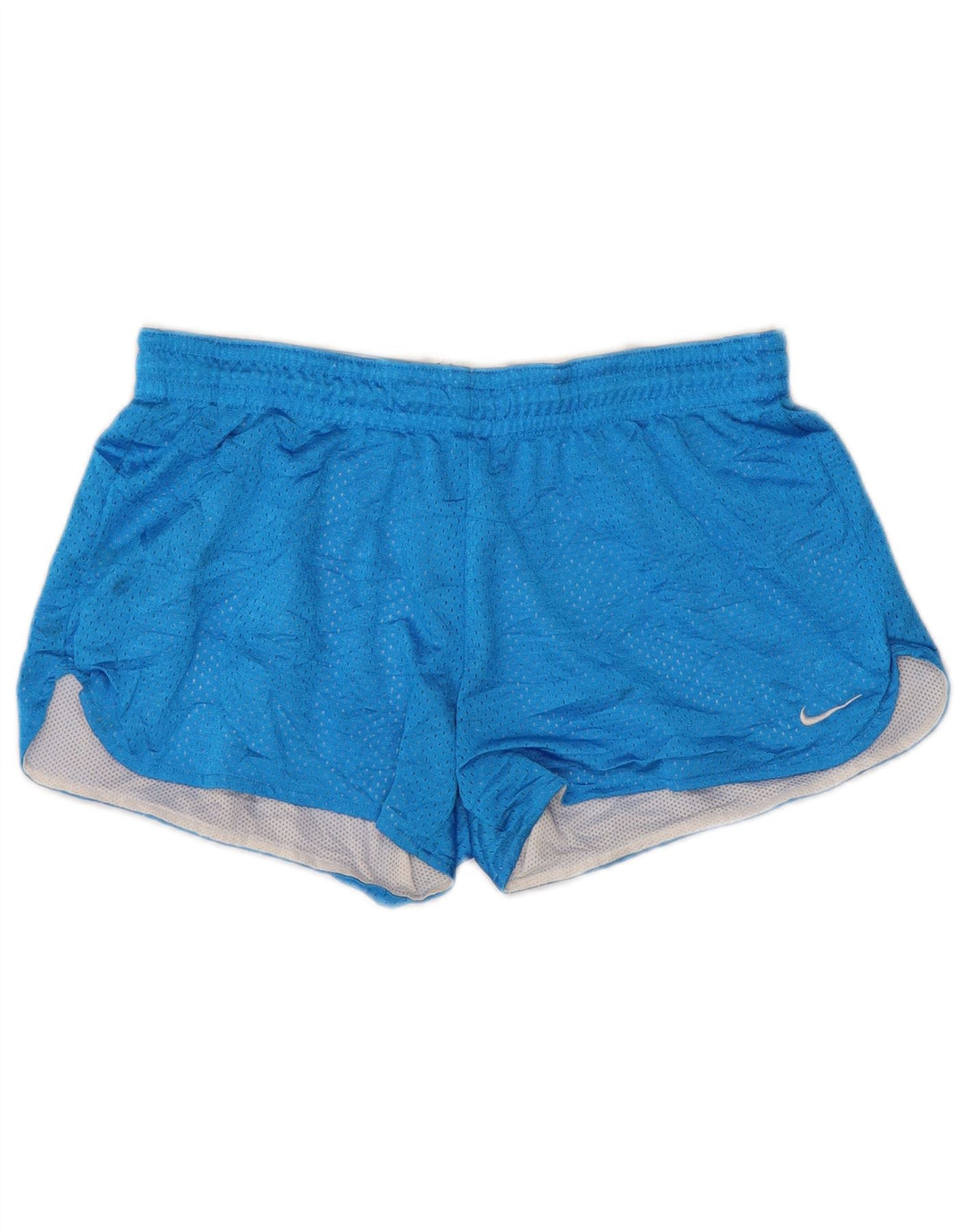 Nike Womens Sport Shorts UK 14 Medium  Blue Polyester