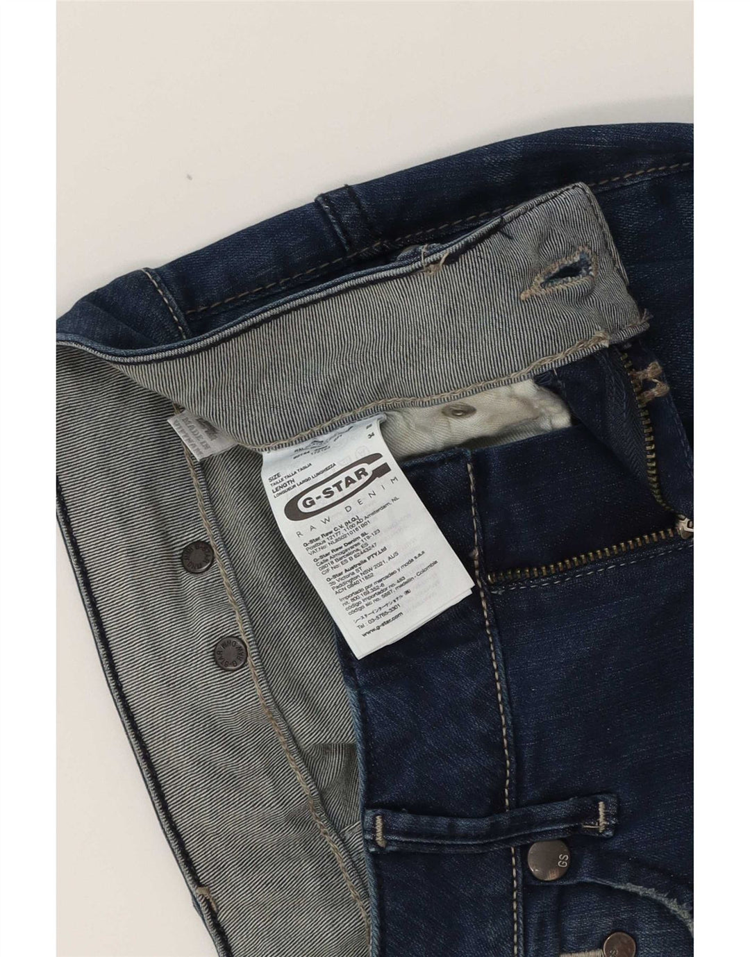 G-Star Womens Raw Bootcut Jeans W25 L27 Blue Cotton