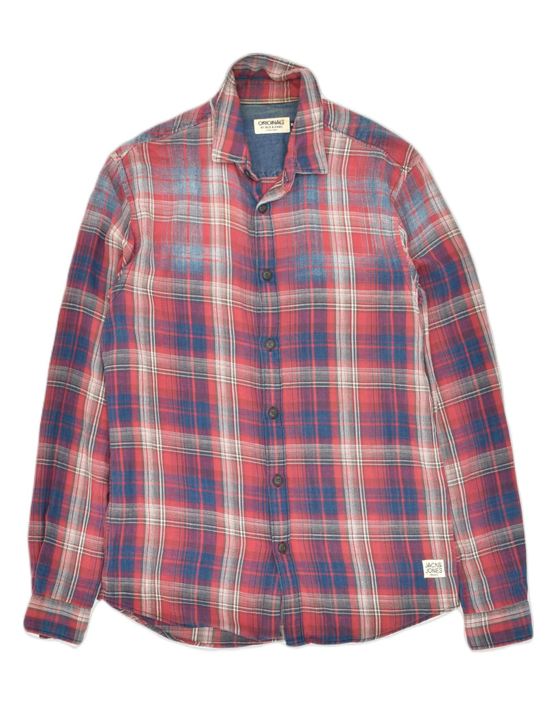 JACK & JONES Mens Shirt Medium Red Check Cotton | Vintage Jack & Jones | Thrift | Second-Hand Jack & Jones | Used Clothing | Messina Hembry 