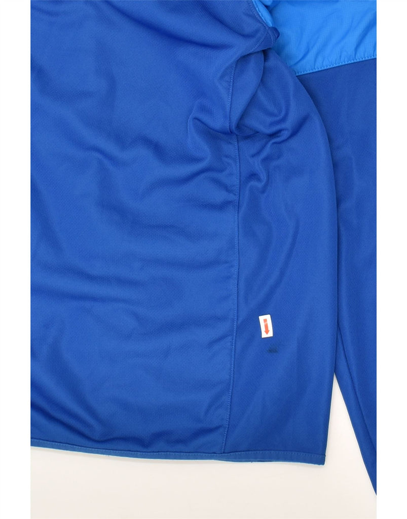 REEBOK Mens Hooded Tracksuit Top Jacket XL Blue Colourblock Polyester Vintage Reebok and Second-Hand Reebok from Messina Hembry 