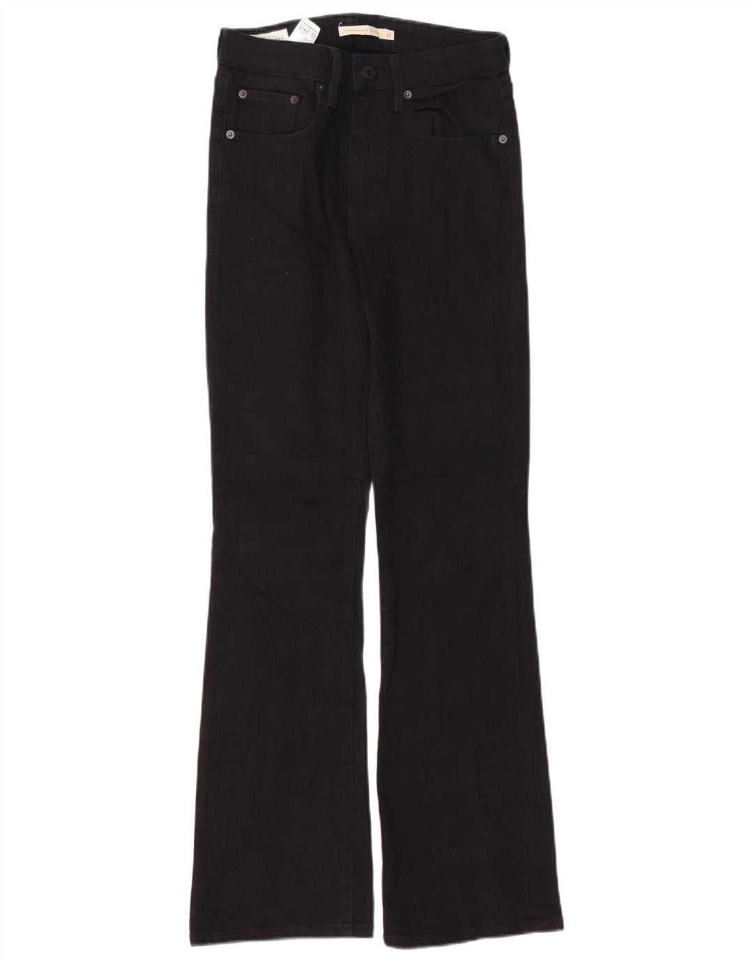 LEVI'S Womens 725 High Rise Bootcut Jeans W27 L30  Black Cotton