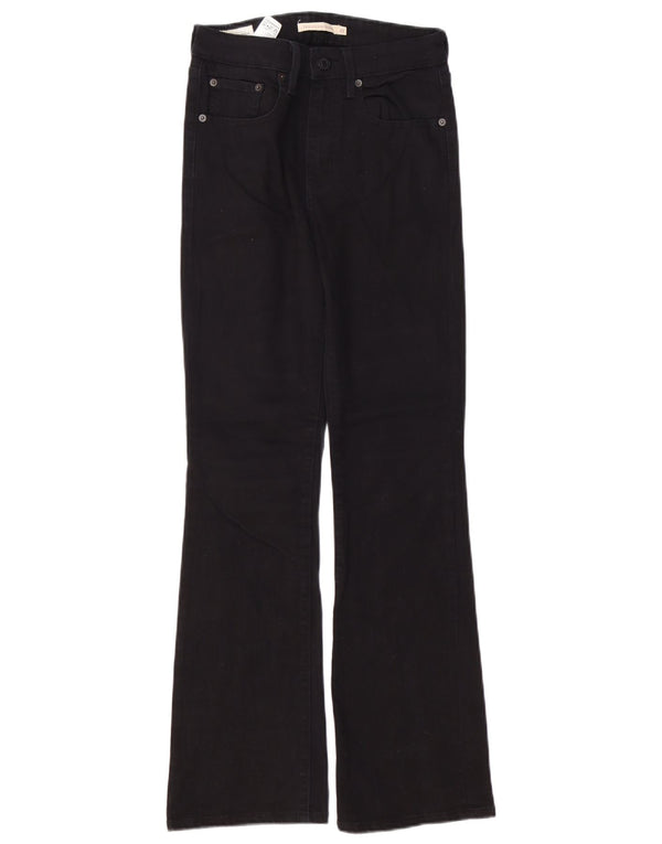 LEVI'S Womens 725 High Rise Bootcut Jeans W27 L30  Black Cotton