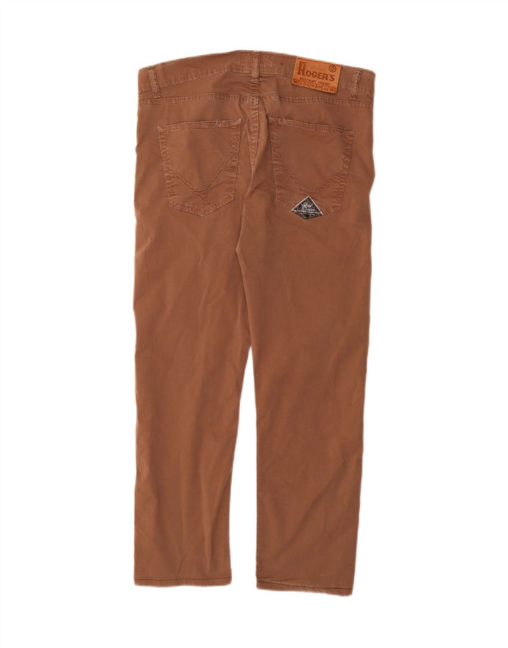ROY ROGERS Mens Straight Chino Trousers W34 L27 Brown Cotton Vintage Roy Rogers and Second-Hand Roy Rogers from Messina Hembry 