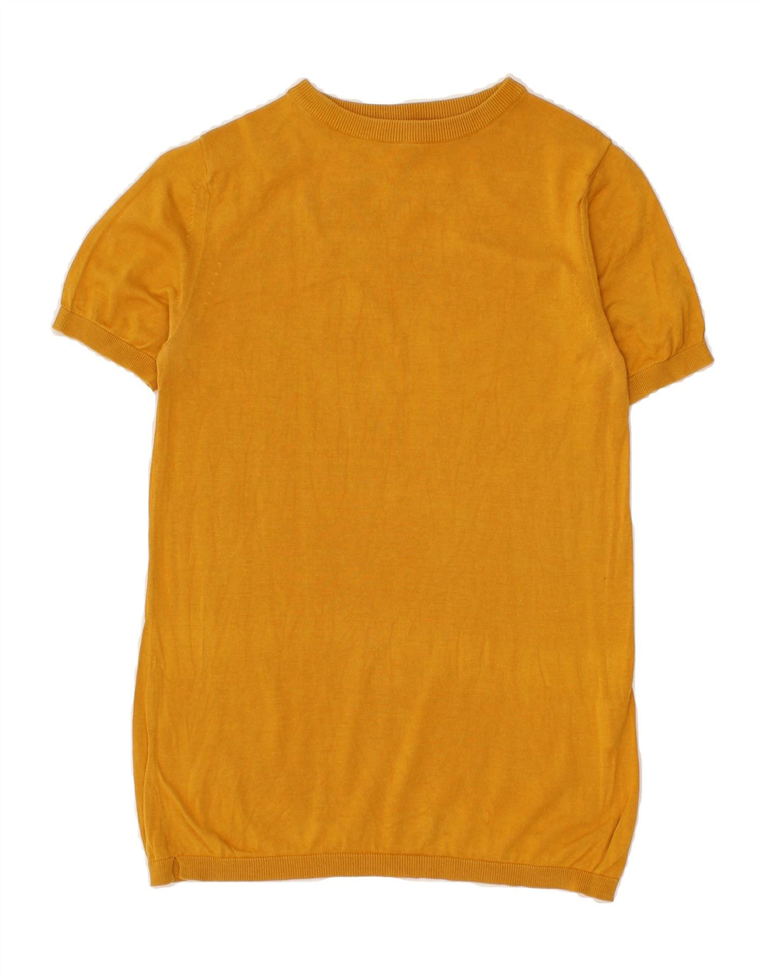 COS Womens Longline Crew Neck Jumper Sweater UK 8 Small Yellow Vintage Cos and Second-Hand Cos from Messina Hembry 