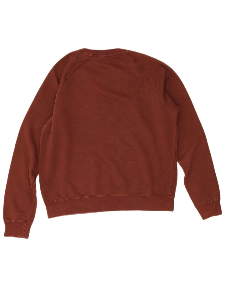 Nike Womens Oversized Sweatshirt Jumper UK 10 Small Brown Cotton
