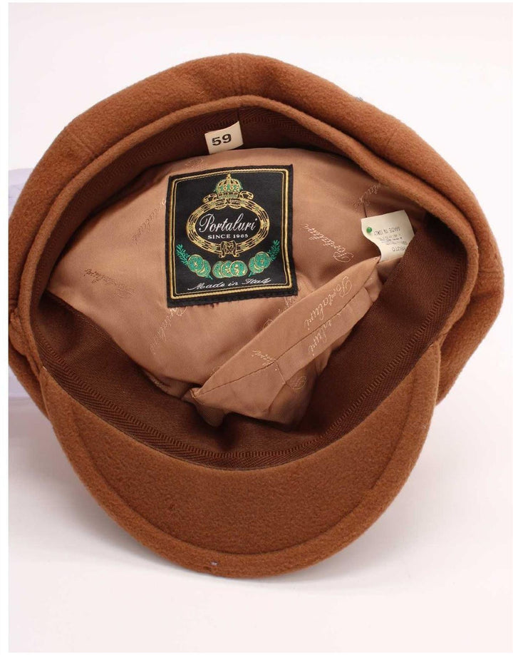 Portaluri Mens Flat Cap Large Beige Wool Classic