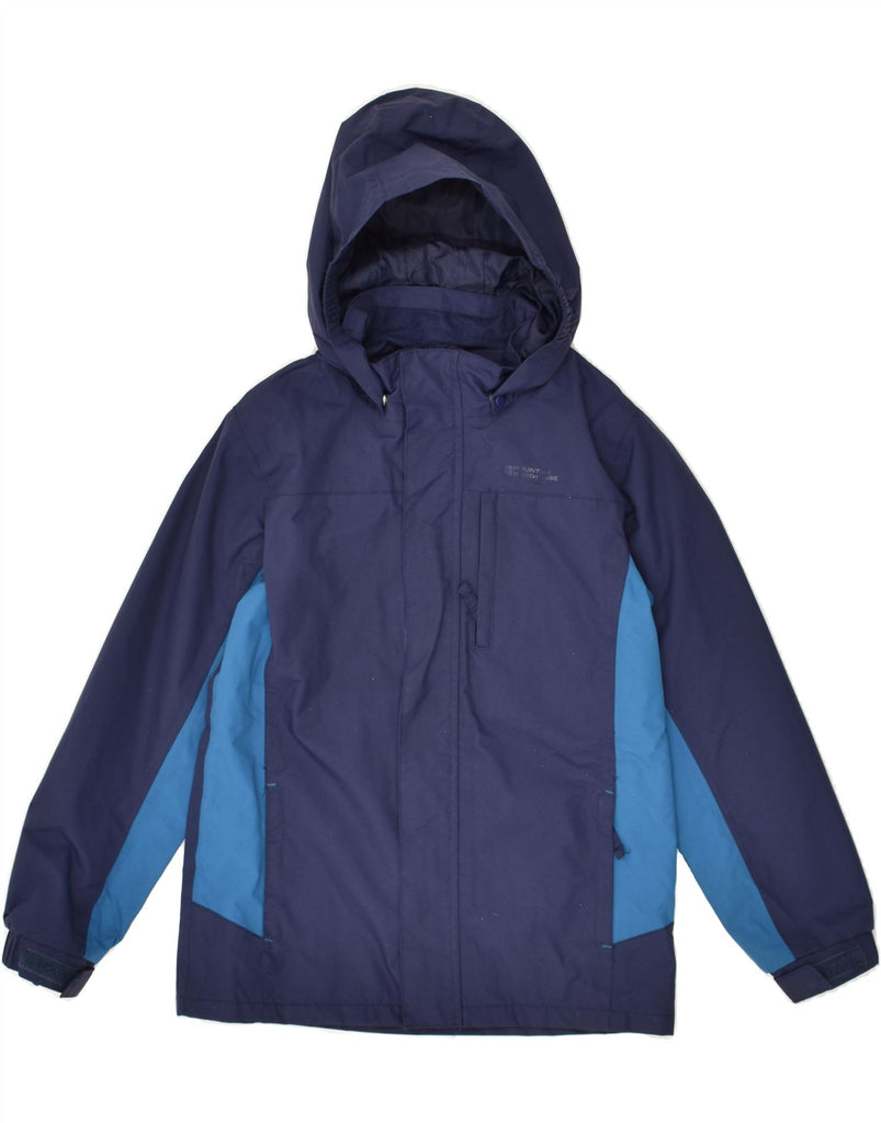 MOUNTAIN WAREHOUSE Boys Hooded Rain Jacket 9-10 Years Navy Blue | Vintage Mountain Warehouse | Thrift | Second-Hand Mountain Warehouse | Used Clothing | Messina Hembry 