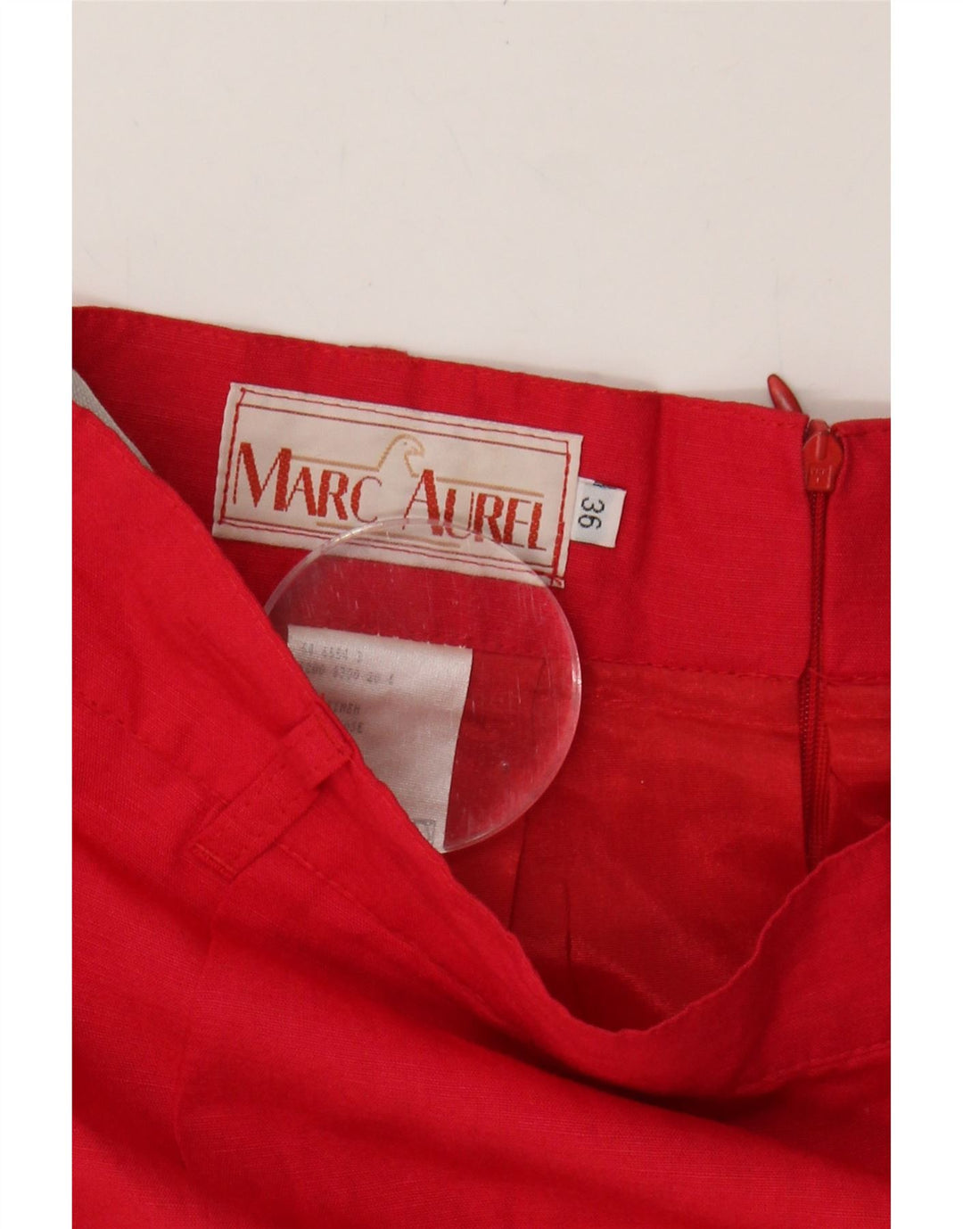 MARC AUREL Womens Pencil Skirt EU 36 Small W26  Red Viscose Vintage Marc Aurel and Second-Hand Marc Aurel from Messina Hembry 