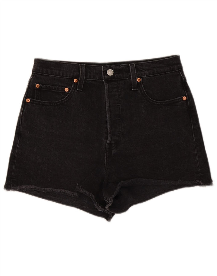 Levi's Womens Denim Shorts W29 Medium Black Cotton