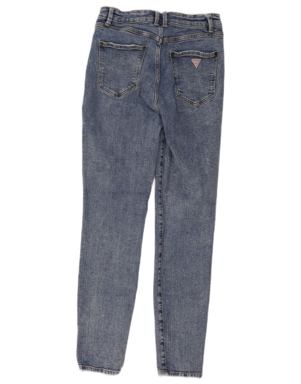 Guess Womens High Waist Skinny Jeans W26 L28 Blue