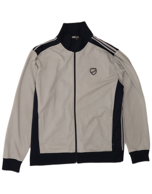 Asics Mens Tracksuit Top Jacket Large Grey Colourblock