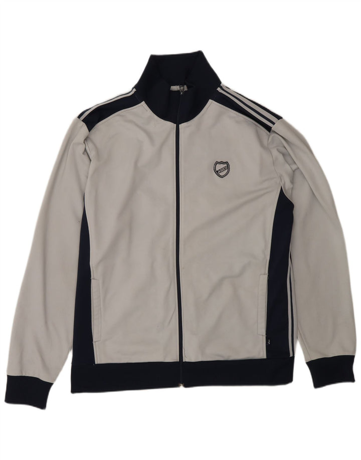 Asics Mens Tracksuit Top Jacket Large Grey Colourblock