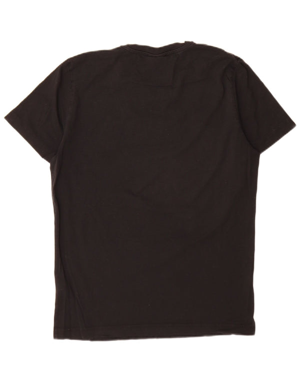 Diesel Mens Graphic T-Shirt Top Small Black Cotton