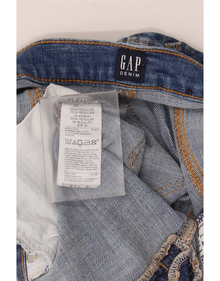 Gap Mens Distressed Slim Jeans W24 L27 Blue Cotton