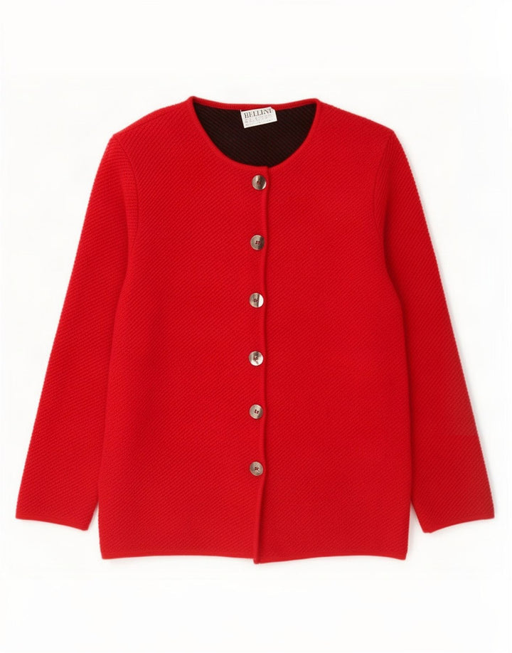 Bellini Womens Cardigan Sweater IT 48 XL Red Wool