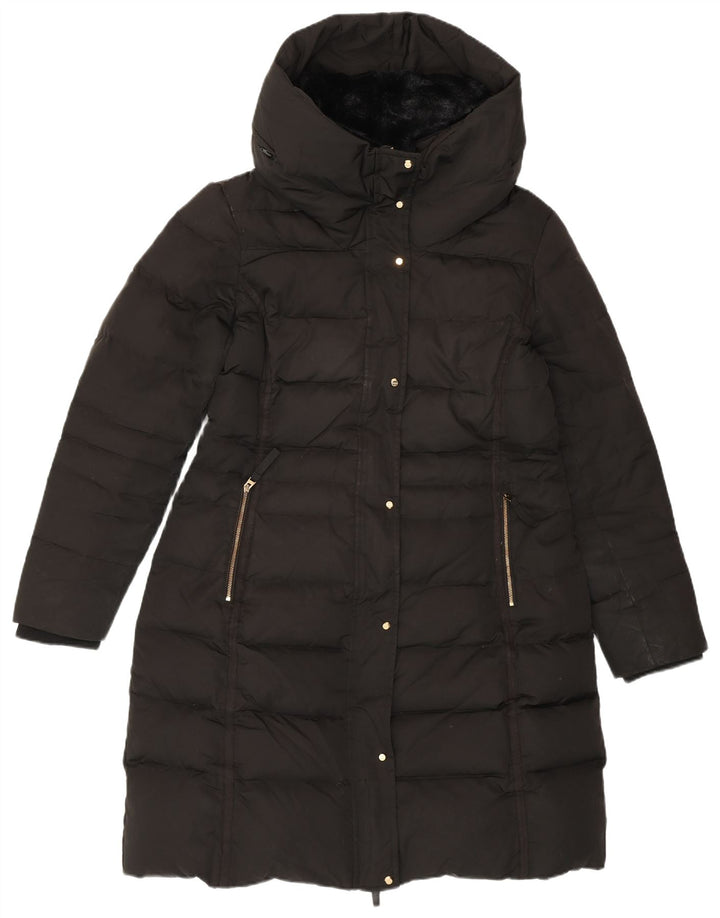 ZARA Womens Hooded Padded Coat UK 18 XL Black