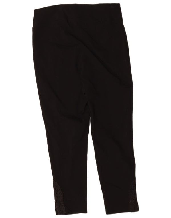 Marks & Spencer Womens Autograph Cropped Trousers UK 16 Large W32 L25 Black