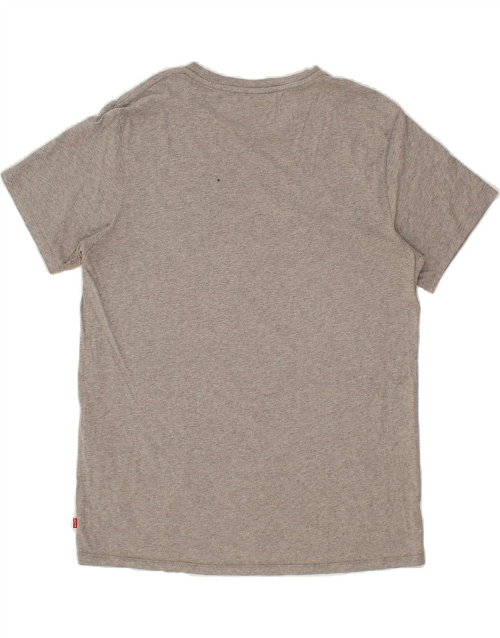 LEVI'S Mens Graphic T-Shirt Top Large Grey Cotton Vintage Levi's and Second-Hand Levi's from Messina Hembry 