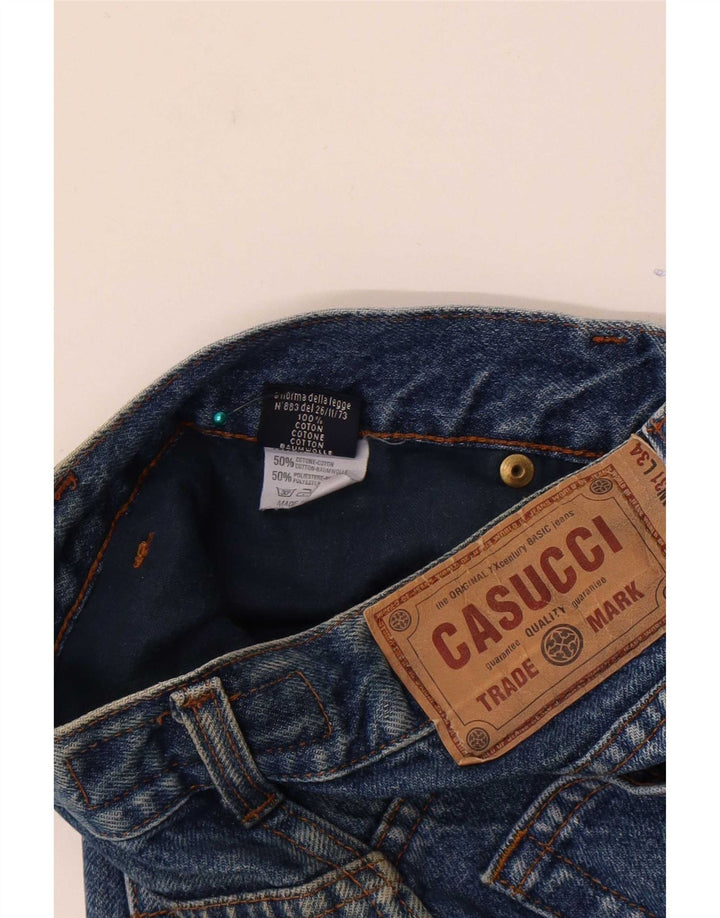Casucci Womens High Waist Jeans W31 L32 Blue Cotton