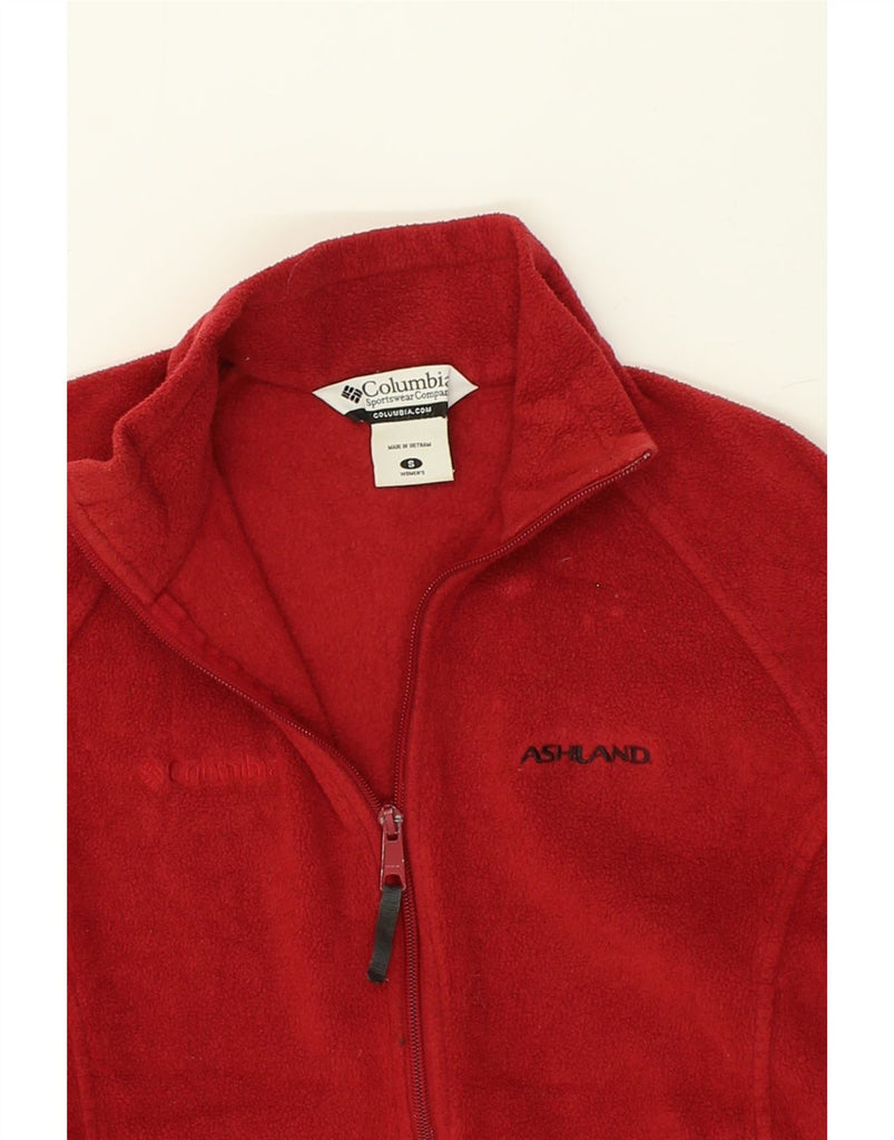 COLUMBIA Womens Fleece Jacket UK 10 Small Red Polyester | Vintage Columbia | Thrift | Second-Hand Columbia | Used Clothing | Messina Hembry 