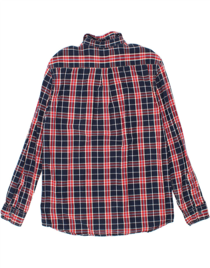 DOCKERS Mens Shirt Large Navy Blue Check Cotton Vintage Dockers and Second-Hand Dockers from Messina Hembry 