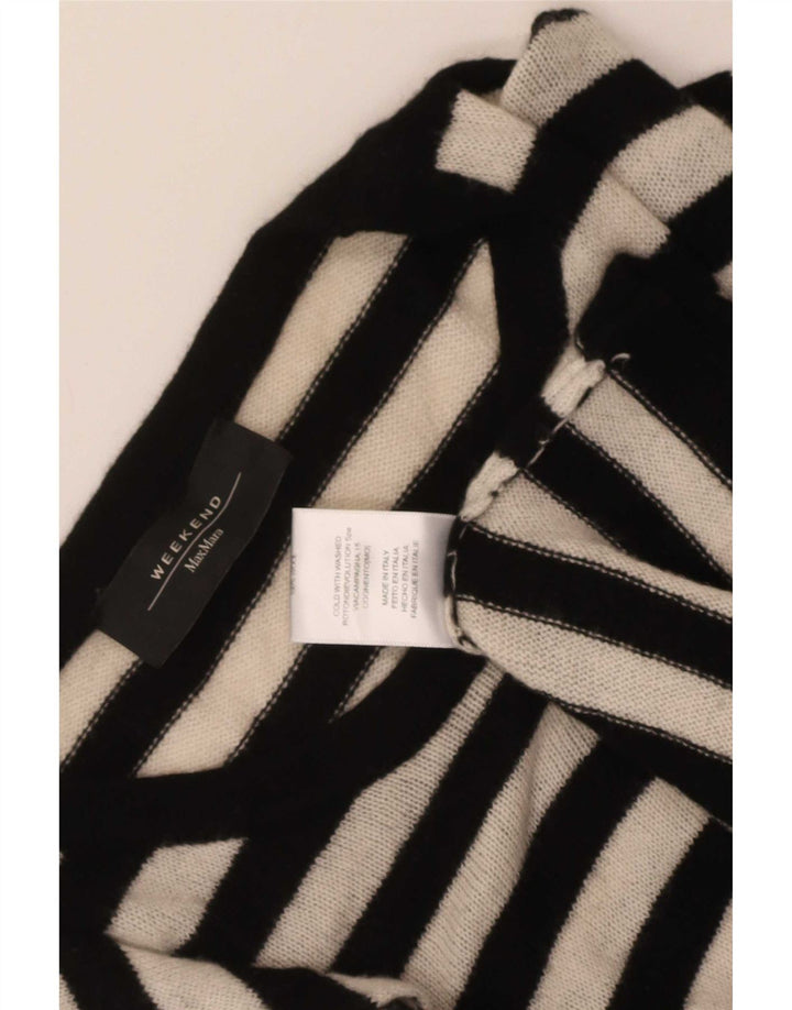 Max Mara Womens Weekend Boat Neck Jumper Sweater UK 14 Medium Black Striped