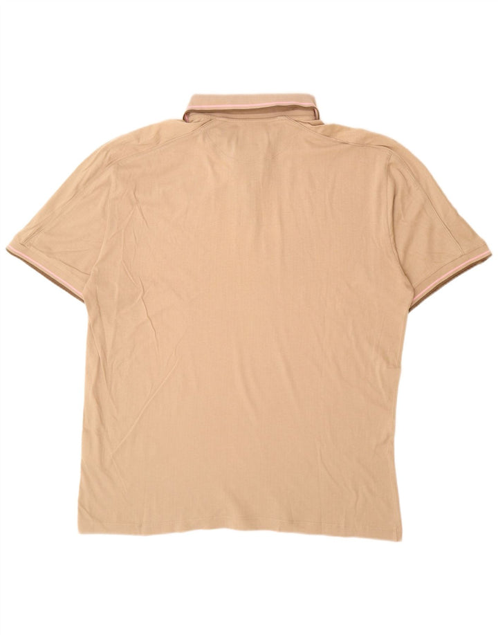 CHAMPION Mens Polo Shirt 2XL Beige Cotton