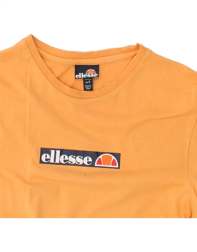 ELLESSE Mens Graphic T-Shirt Top Small Yellow Cotton | Vintage Ellesse | Thrift | Second-Hand Ellesse | Used Clothing | Messina Hembry 