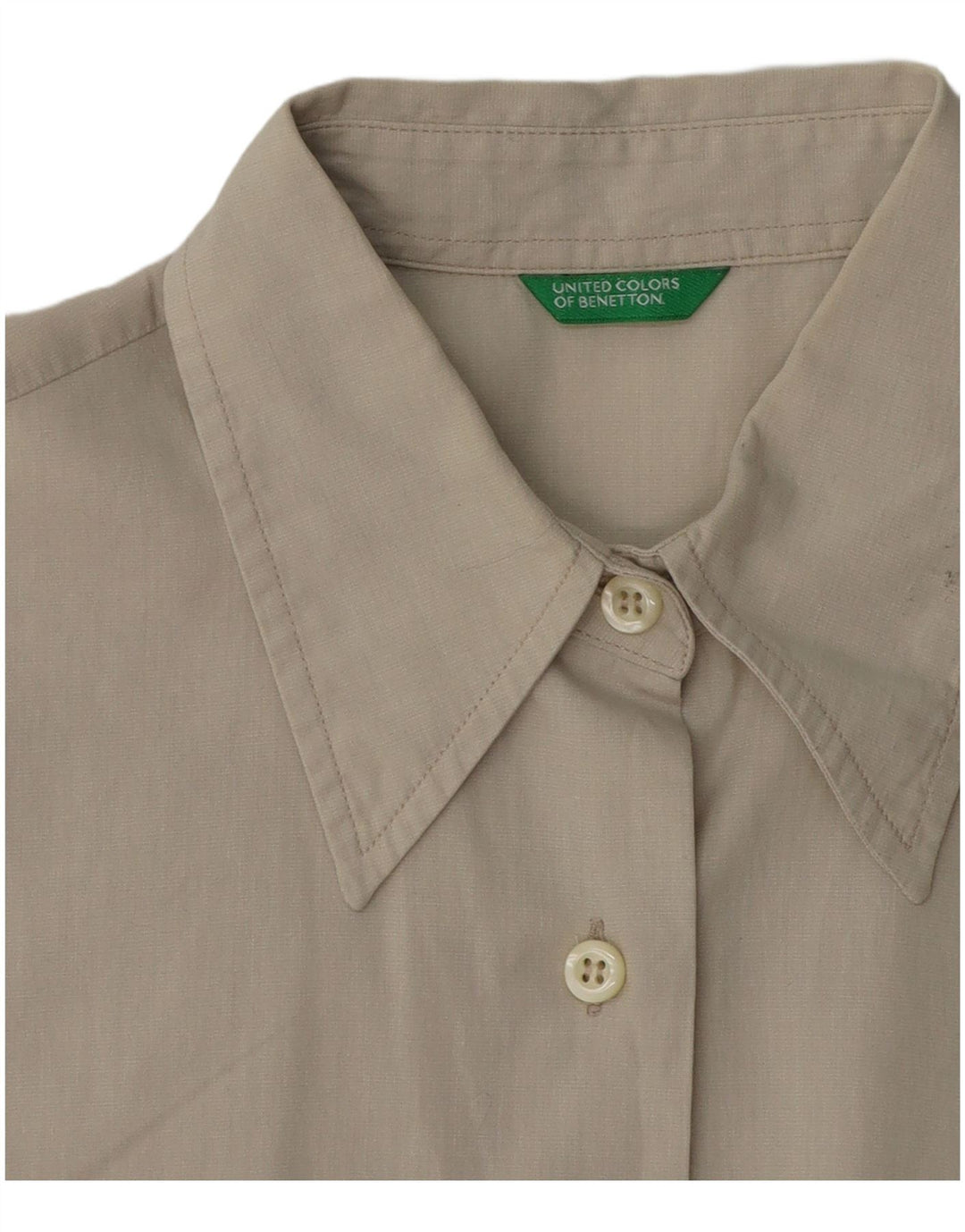 BENETTON Womens Shirt UK 14 Medium Grey