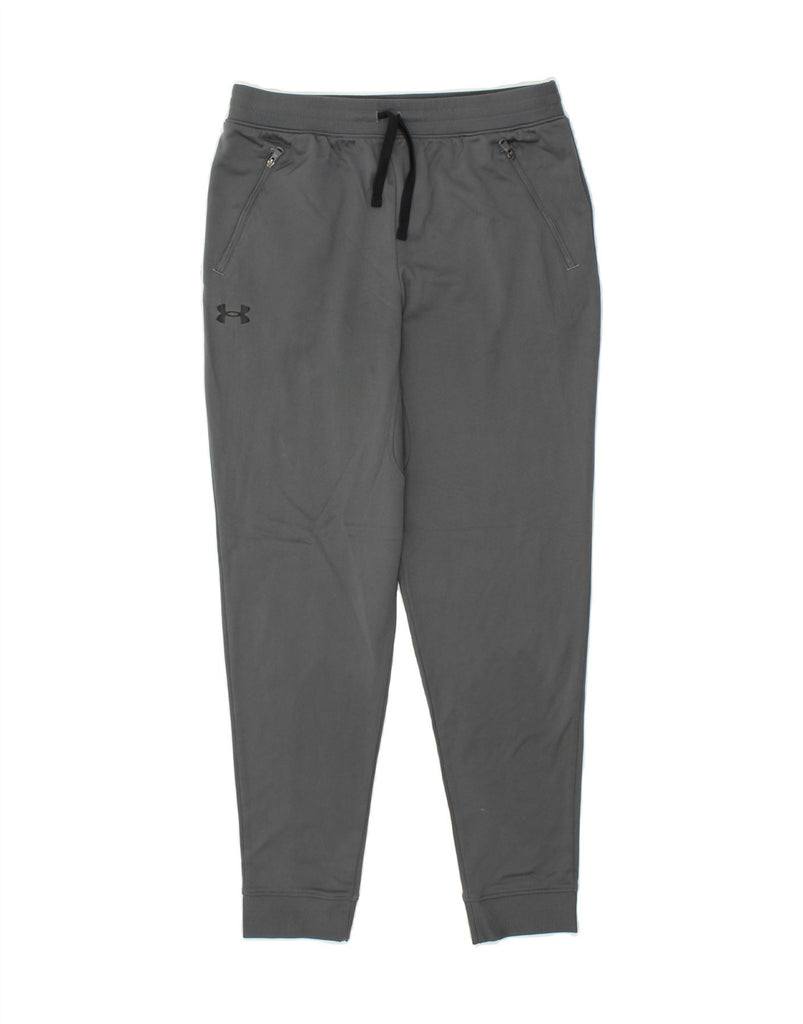 UNDER ARMOUR Boys Tracksuit Trousers Joggers 13-14 Years XL Grey Polyester | Vintage Under Armour | Thrift | Second-Hand Under Armour | Used Clothing | Messina Hembry 