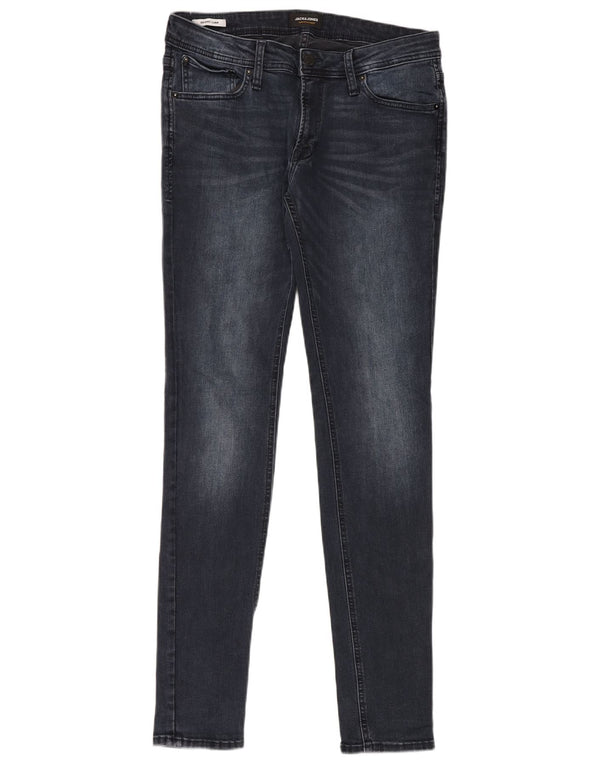 Jack & Jones Mens Liam Skinny Jeans  W33 L34 Navy Blue Cotton