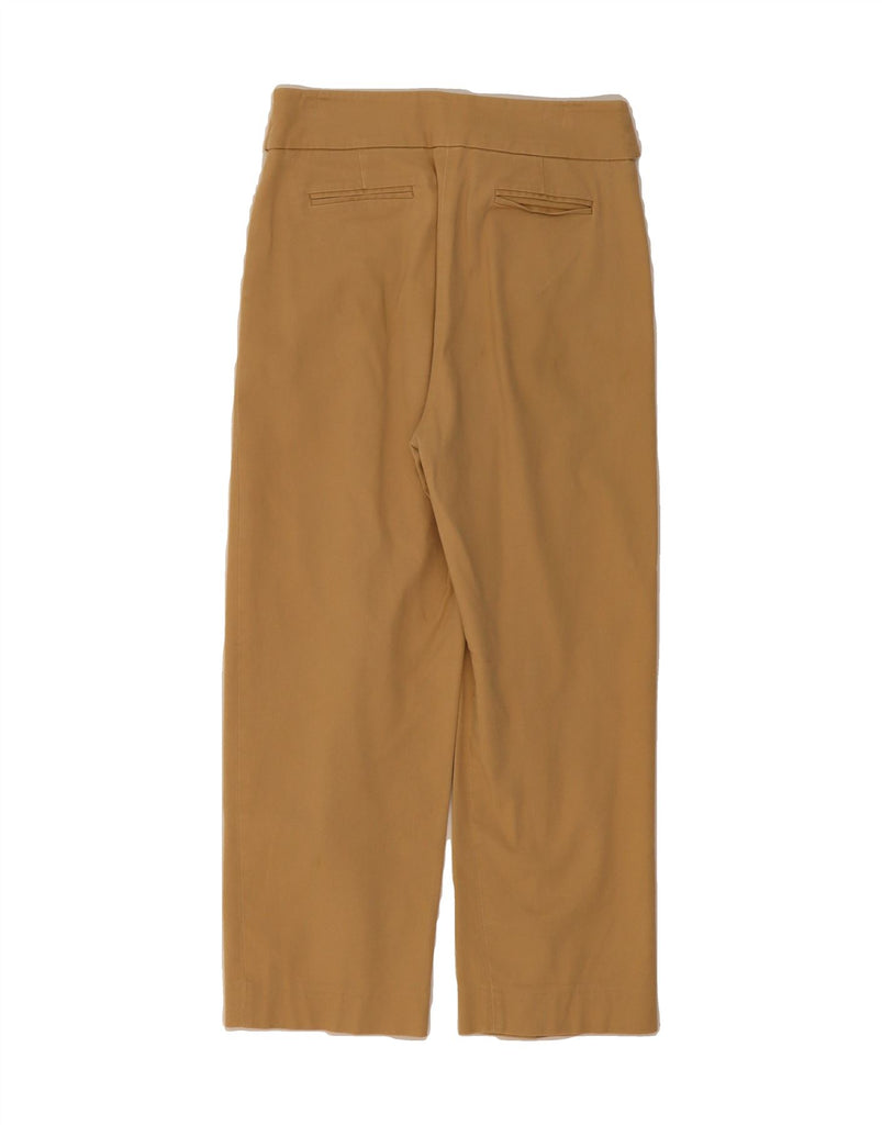 TRUSSARDI Womens High Waist Straight Cropped Trousers W28 L24 Beige Vintage Trussardi and Second-Hand Trussardi from Messina Hembry 