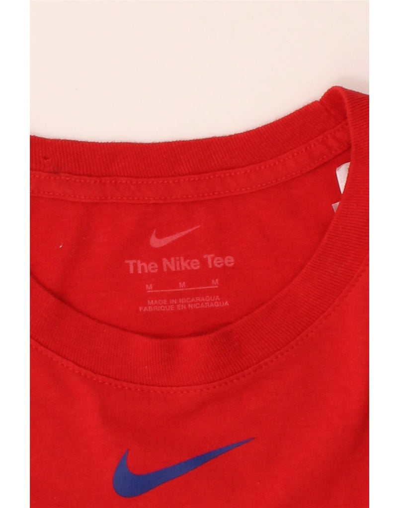 NIKE Mens Graphic T-Shirt Top Medium Red Cotton Vintage Nike and Second-Hand Nike from Messina Hembry 