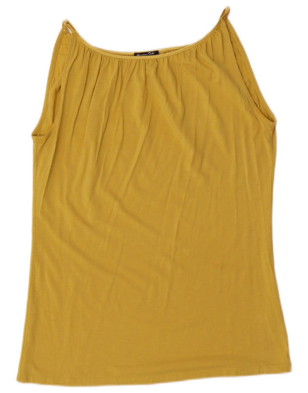Massimo Dutti Womens Cami Top UK 14 Medium Yellow Lyocell