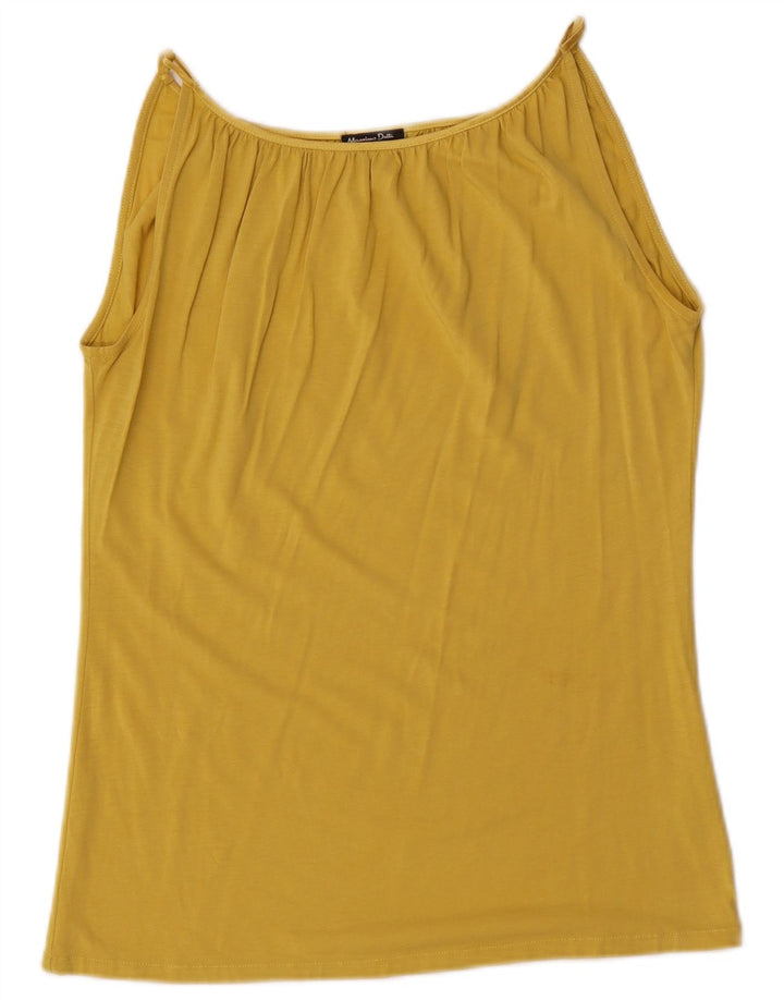 Massimo Dutti Womens Cami Top UK 14 Medium Yellow Lyocell
