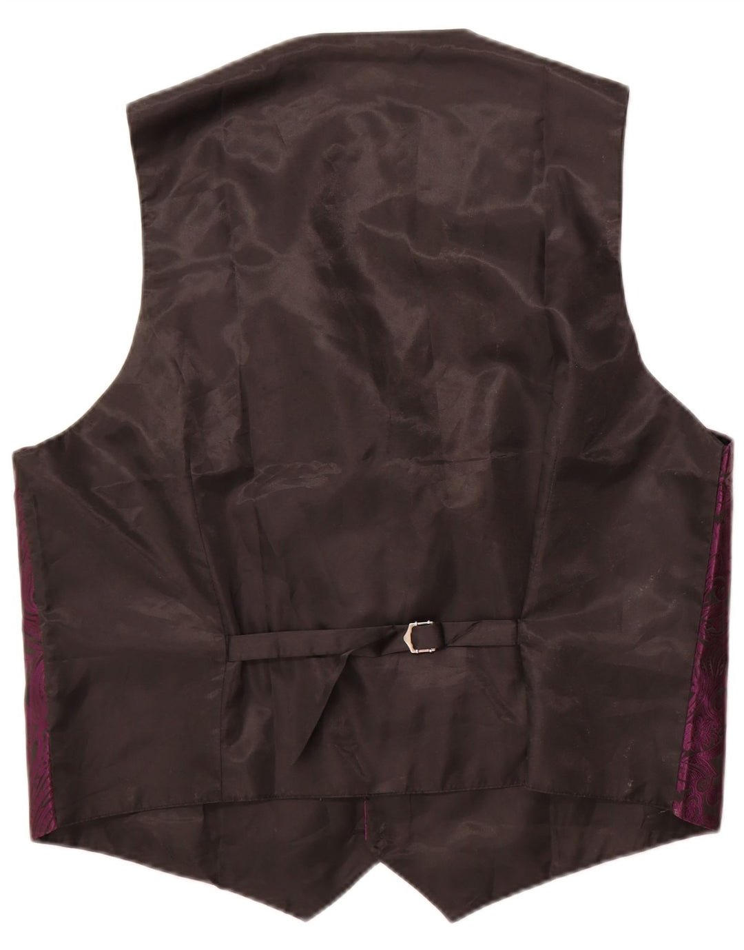Vintage Mens Waistcoat 2XL Purple Paisley Polyester