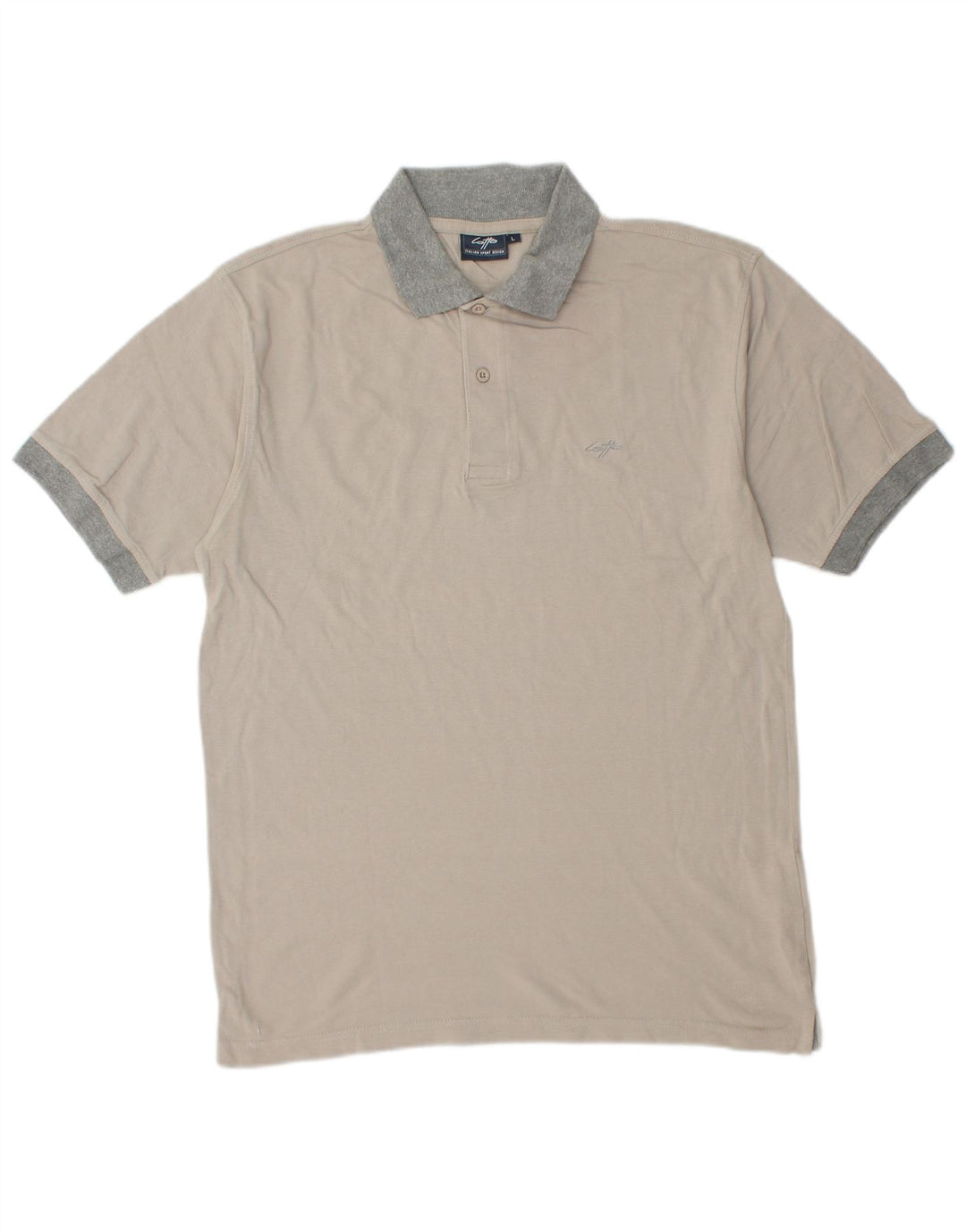 LOTTO Mens Polo Shirt Large Grey Cotton