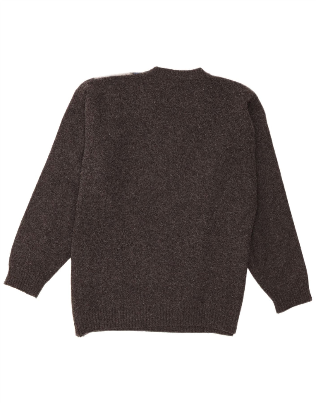 Vintage Mens V-Neck Jumper Sweater XL Grey Argyle/Diamond Lambswool