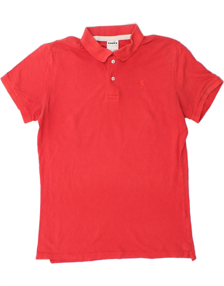 DIADORA Mens Polo Shirt Large Red Vintage Diadora and Second-Hand Diadora from Messina Hembry 