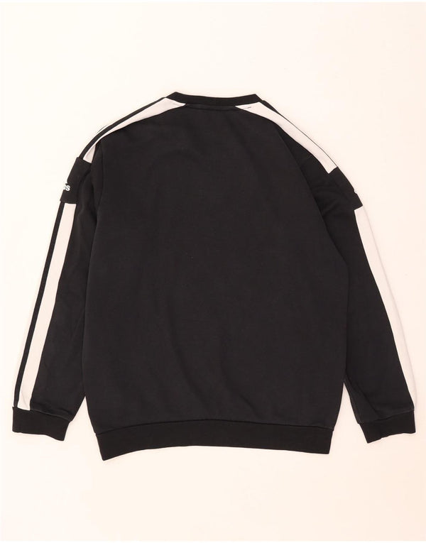 Adidas Mens Graphic Sweatshirt Jumper Medium Black Colourblock Cotton