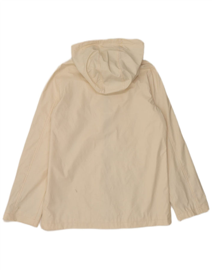 Topshop Womens Oversized Hooded Rain Jacket UK 10 Small Off White