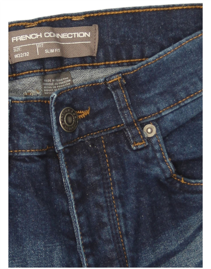 French Connection Mens Slim Jeans W32 L32 Blue Cotton