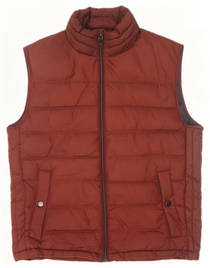 Zara Mens Padded Gilet UK 40 Large Brown