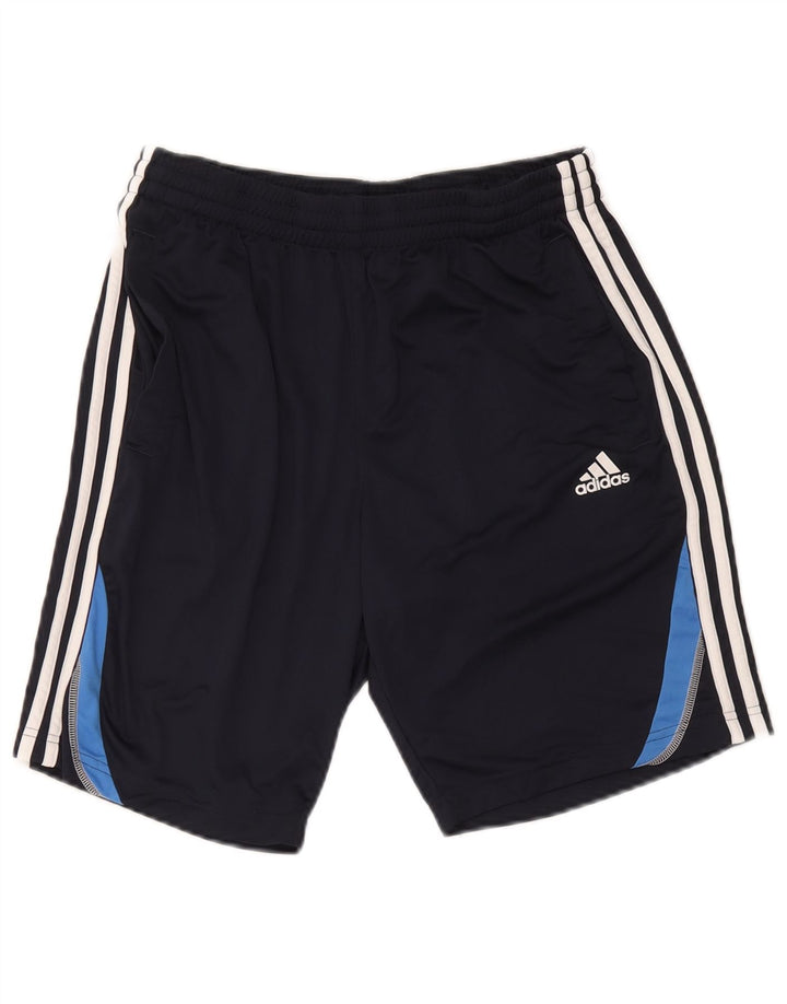 Adidas Womens Sport Shorts Medium Navy Blue Colourblock Polyester