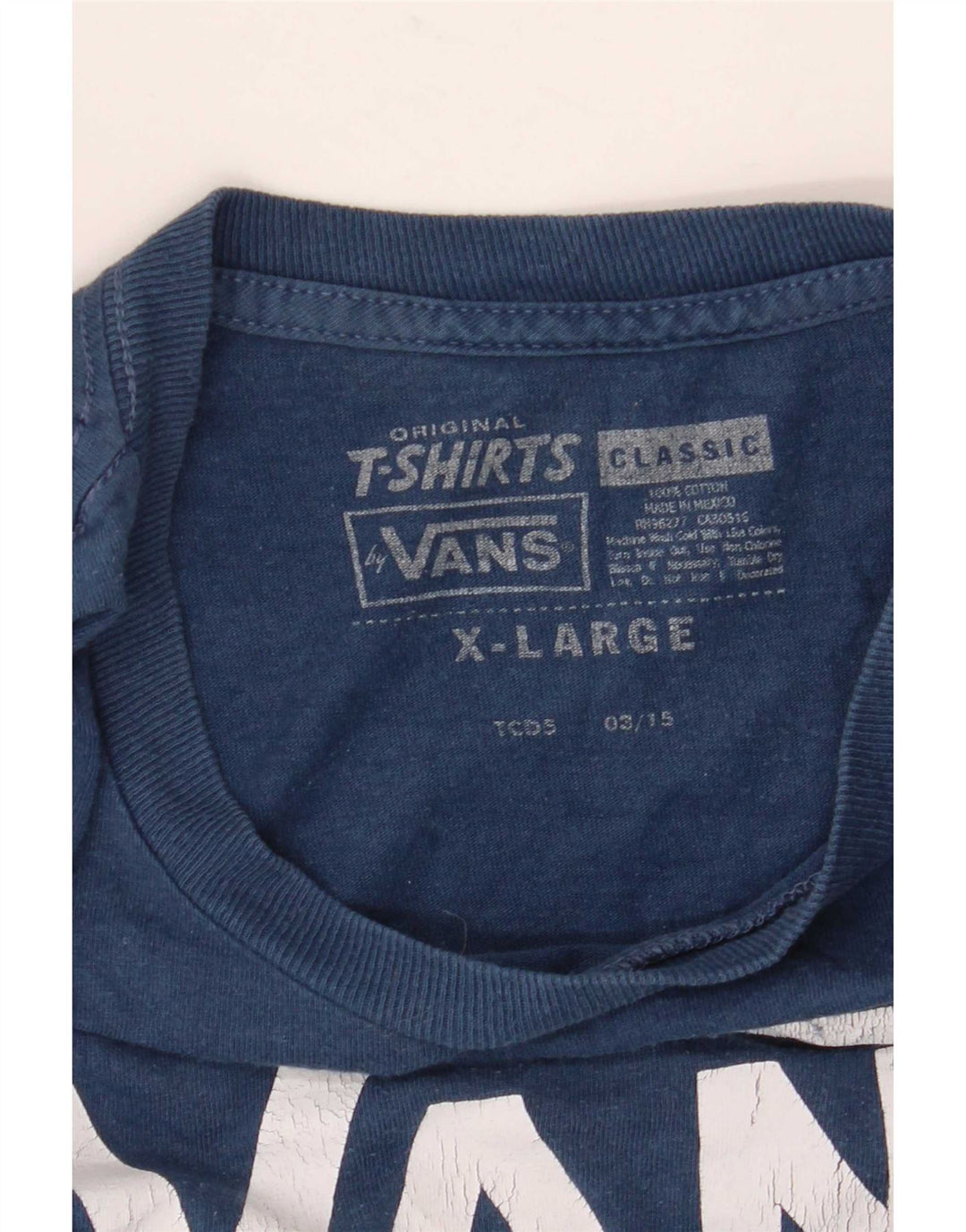 Vans Mens Graphic T-Shirt Top XL Blue Cotton