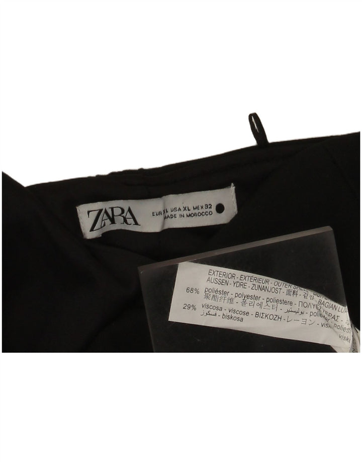 Zara Womens Strapless Top UK 18 XL Black Polyester