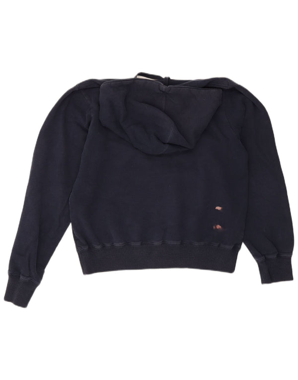 The North Face Mens Graphic Hoodie Jumper Small Navy Blue Cotton